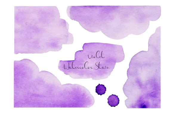 Abstract Soft Violet Watercolor Stain for Branding & Marketing Illustrations