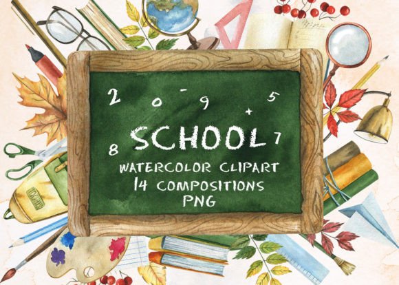 Back to School Autumn Watercolor PNG: A Designer’s Review for Branding and Visual Projects