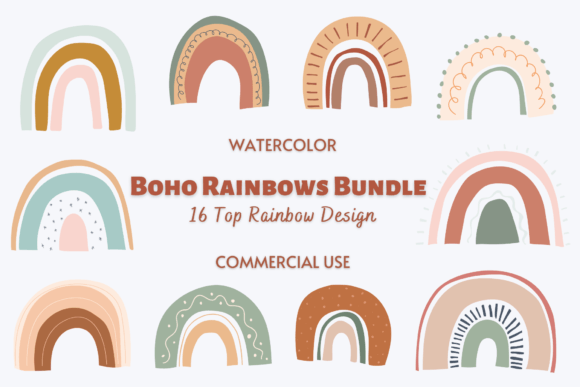 Boho Rainbow Watercolor Clipart Bundle: A Designer’s Practical Review for Real Client Projects