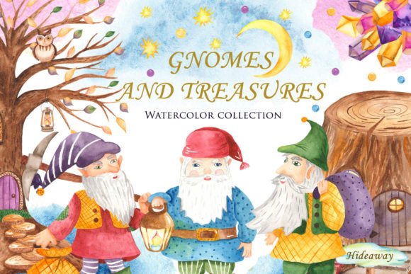 Gnomes and Treasures Watercolor: A Designer’s Take on Its Illustrative Charm