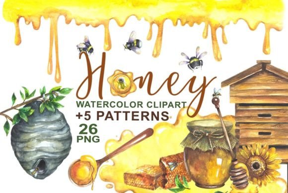 Honey Watercolor Clipart: A Brand Designer’s Review for Local Business Packaging & Branding