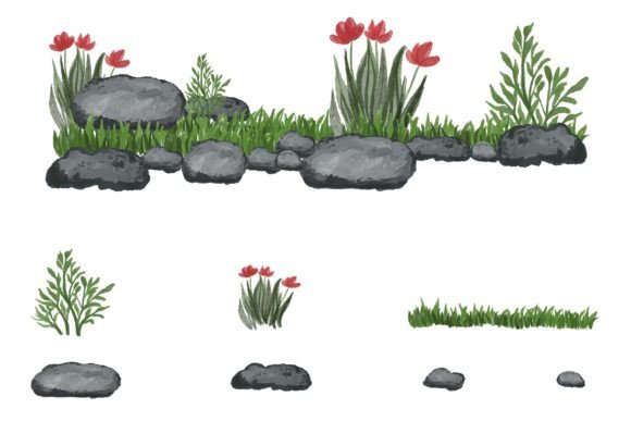 Illustration of Watercolor Garden – A Fresh Addition for Digital Sellers and Creative Makers