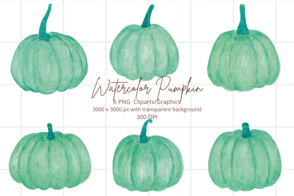 Pastel Green Mint Watercolor Pumpkins Illustrations: A Brand Designer’s Review