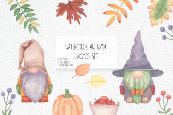 Watercolor Autumn Gnomes Clipart PNG: A Practical Illustration Review for Etsy Sellers