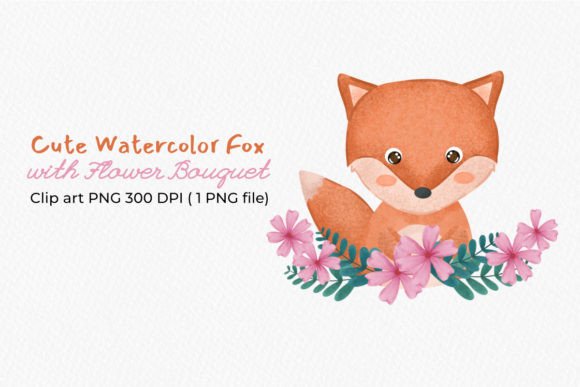 Watercolor Baby Fox with Flower Bouquet Illustration: A Designer’s Real-World Review