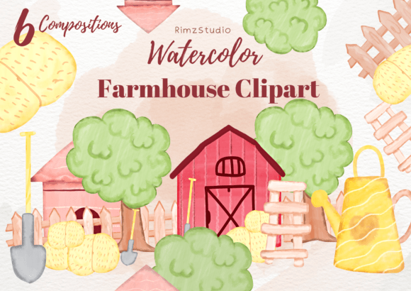 Watercolor Farmhouse Illustrations: A Blogger’s Review for Real Content Publishing
