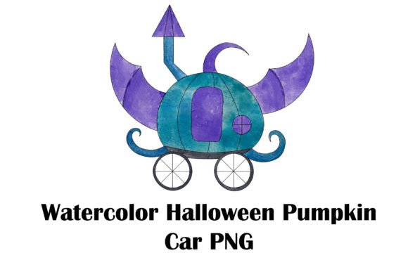 Watercolor Halloween Pumpkin Car PNG Illustration Review