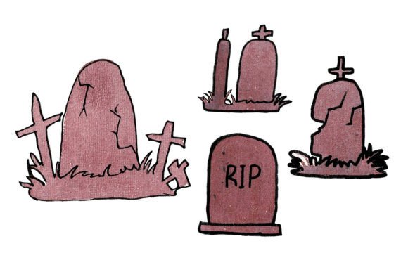 Watercolor Silhouette of Grave SVG Review