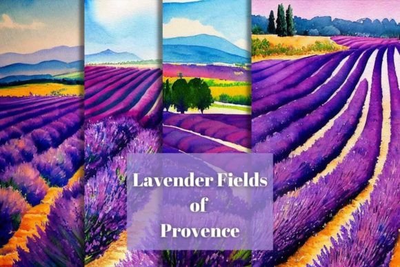 Watercolour Lavender Fields in Provence Review